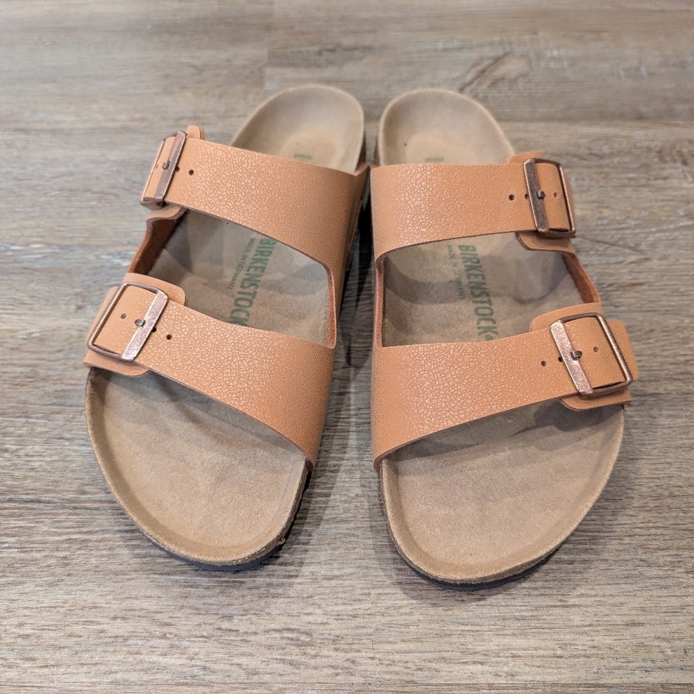 Birkenstock Arizona Double Strap Sandals Tan Leather